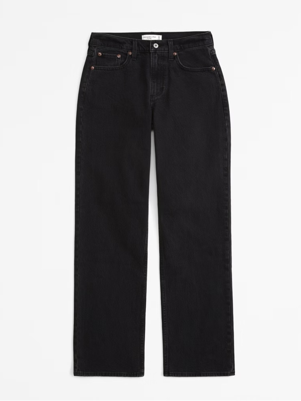 Abercrombie & Fitch Curve Love The Baggy Low Rise Jean Black Size 30 / 10